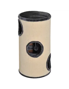 PawHut 70cm Height Cat Post Tree Scratching Barrel Sisal Activity Center Condo Kitten Bed Scratcher Climbing Climber Play House 