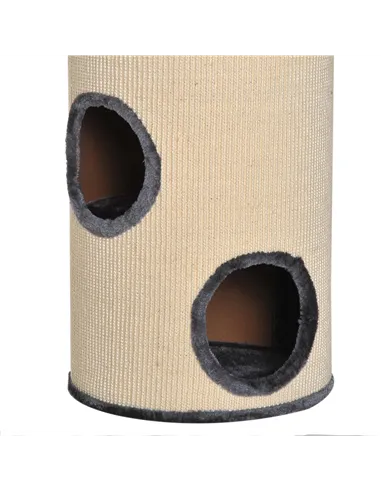 PawHut 70cm Height Cat Post Tree Scratching Barrel Sisal Activity Center Condo Kitten Bed Scratcher Climbing Climber Play House 