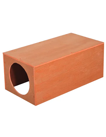 PawHut Outdoor Rabbit Hideaway Shelter Indoor Cat Tunnel Garden Kitty Box House Pet Home Run Play Cage Waterproof 60Lx30Wx25H(cm