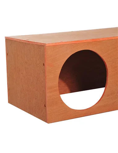 PawHut Outdoor Rabbit Hideaway Shelter Indoor Cat Tunnel Garden Kitty Box House Pet Home Run Play Cage Waterproof 60Lx30Wx25H(cm