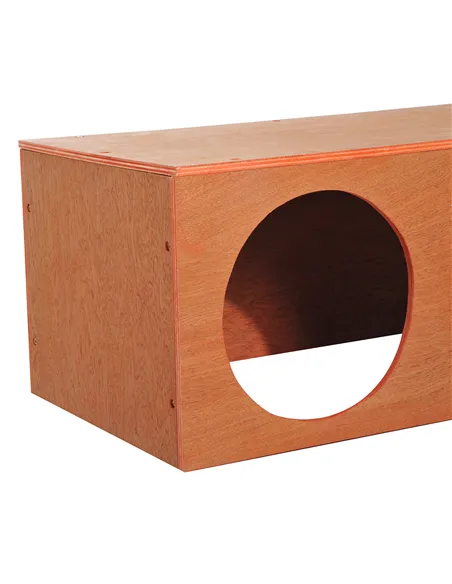 PawHut Outdoor Rabbit Hideaway Shelter Indoor Cat Tunnel Garden Kitty Box House Pet Home Run Play Cage Waterproof 60Lx30Wx25H(cm