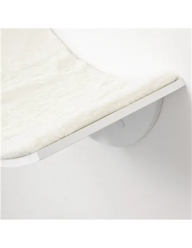 PawHut Wood Cat Shelves, Wall-Mounted Cat Shelter, Curved Kitten Bed Perch Climber Furniture 41 x 28 x 21cm White