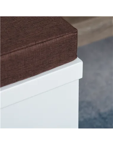 PawHut Cat House Bed Cat Scratching Cube for Small Cat Pet Furniture with Removable Scratching Pad and Soft Cushion White