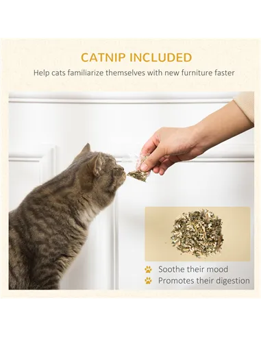 PawHut Cat Scratching Board Cardboard Cat Scratchers Lounger, 60 x 29 x 26.5cm