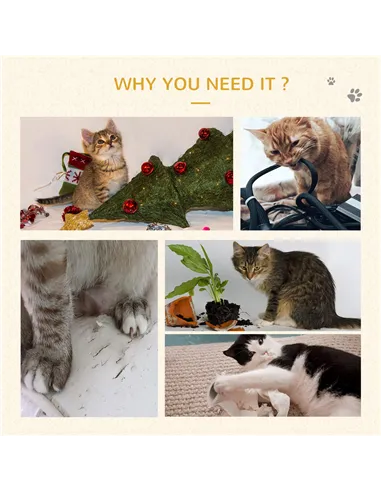 PawHut Cat Scratching Board Cardboard Cat Scratchers Lounger, 60 x 29 x 26.5cm