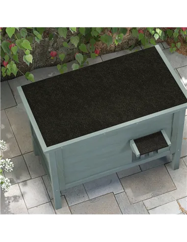 PawHut Feral Cat House, Wooden Insulated with Removable Floor, Water-Resistant Openable Roof - Charcoal Grey