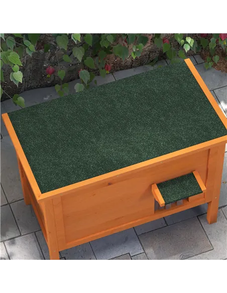 PawHut Feral Cat House, Wooden Insulated with Removable Floor, Water-Resistant Openable Roof - Orange