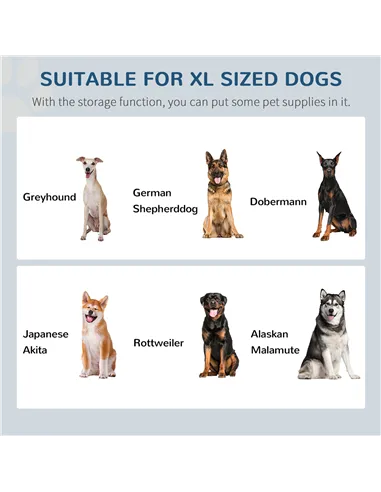 PawHut Raised Dog Bowls, with Storage, Two Stainless Steel Bowls, Elevated Base - White