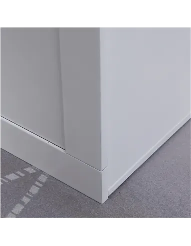 PawHut Raised Dog Bowls, with Storage, Two Stainless Steel Bowls, Elevated Base - White