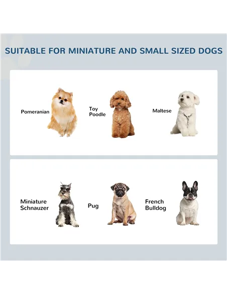 PawHut Raised Dog Feeding Bowls with Stand, Stainless Steel for  Extra Small and Small Dog, 44L x 24W x 15H cm - White
