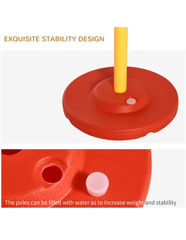 Pawhut Dog Agility Equipment Portable Pet Training Obstacle Set for Dogs 5 Pieces w/ Adjustable High Jumping Pole, Jumping Ring,