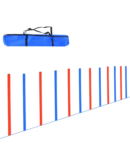 PawHut Dog Agility Training Equipment Dog Play Run Obedience Training Set Adjustable (Poles)