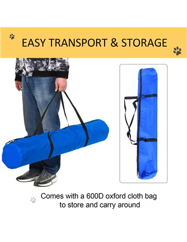 PawHut Dog Agility Training Equipment Dog Play Run Obedience Training Set Adjustable (Poles)