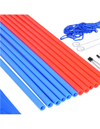 PawHut Dog Agility Training Equipment Dog Play Run Obedience Training Set Adjustable (Poles)