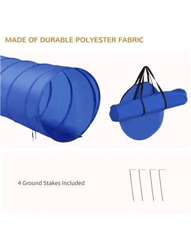 PawHut Pet Agility Training Equipment Dog Play Run Jump Obedience Training Set Adjustable (Poles + Hurdle + Tunnel + Pause Box)