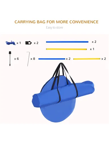 PawHut Pet Agility Training Equipment Dog Play Run Jump Obedience Training Set Adjustable (Poles + Hurdle + Tunnel + Pause Box)