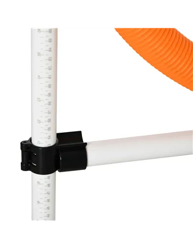 PawHut 3 Piece Pet Agility Training Equipment Dog Play Run Jump Obedience Training Set Adjustable (Pole + Hoop + Hurdle)