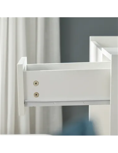 HOMCOM Makeup Desk with Drawer, Vanity Table Set with Flip-up Mirror and Cushioned Stool, White