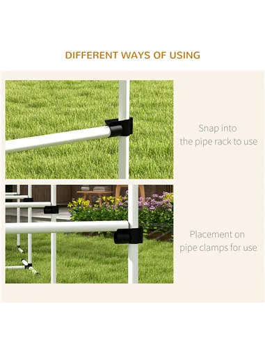 PawHut 4 Pieces Dog Agility Training Equipment, Adjustable Height Jumps Hurdle with Carrying Bag for Outdoor, White