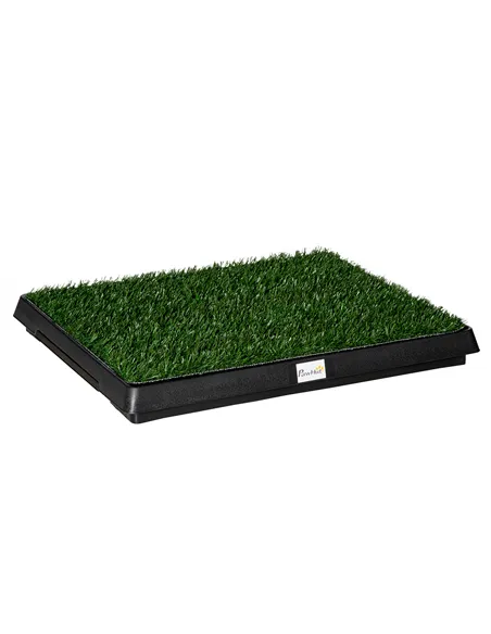 PawHut Indoor Pet Dog Toilet Mat Potty Tray Training Grass Restroom with Tray and Loo Pad