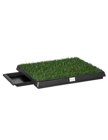 PawHut Indoor Pet Dog Toilet Mat Potty Tray Training Grass Restroom with Tray and Loo Pad
