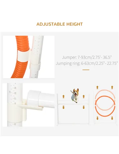 PawHut Six-Piece Dog Agility Equipment Set, with Carry Bag - Multicoloured