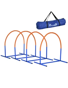 PawHut Four-Piece Portable Dog Agility Equipment - Blue