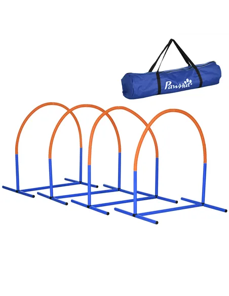 PawHut Four-Piece Portable Dog Agility Equipment - Blue