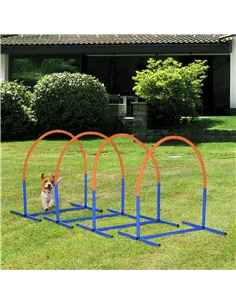 PawHut Four-Piece Portable Dog Agility Equipment - Blue 2