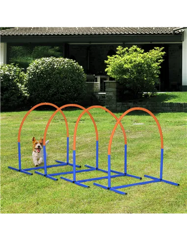 PawHut Four-Piece Portable Dog Agility Equipment - Blue