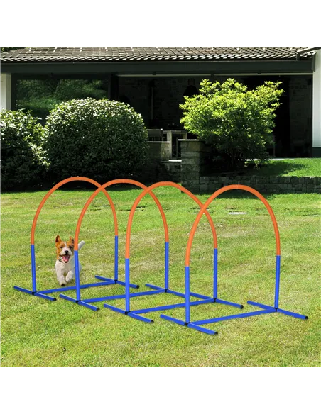 PawHut Four-Piece Portable Dog Agility Equipment - Blue