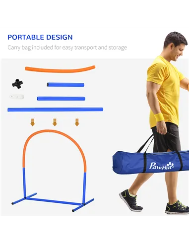 PawHut Four-Piece Portable Dog Agility Equipment - Blue