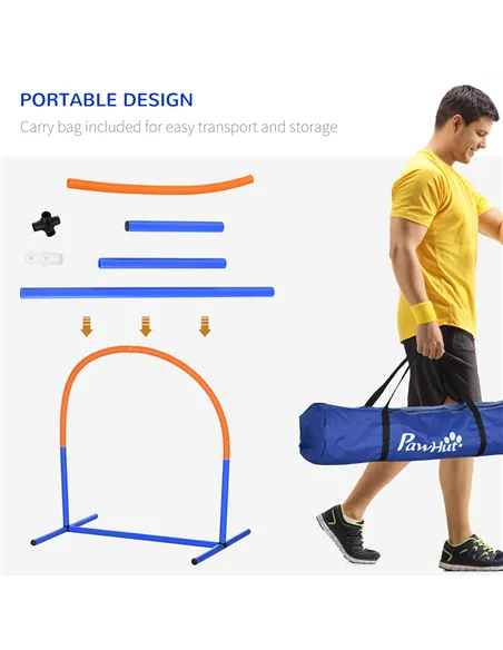 PawHut Four-Piece Portable Dog Agility Equipment - Blue
