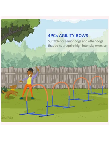 PawHut Four-Piece Portable Dog Agility Equipment - Blue