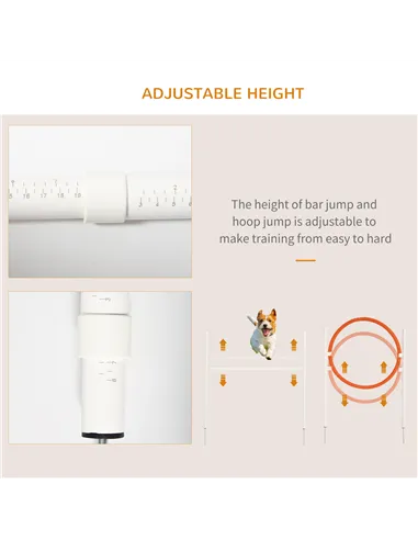 PawHut Dog Agility Training Equipment for Dogs with Carry Bag - Multicoloured