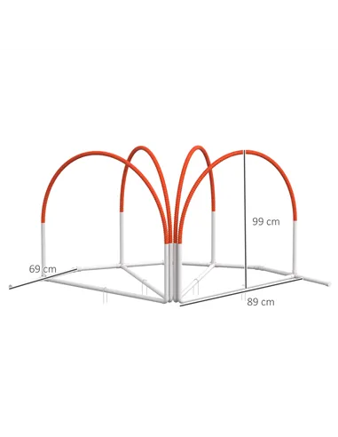 PawHut Dog Agility Equipment Set, Dog Agility Training Equipment for Dogs w/ Oxford Carry Bag, 4 PCS Weave Poles Orange