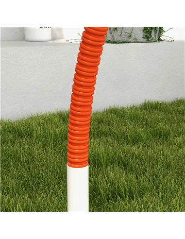 PawHut Dog Agility Equipment Set, Dog Agility Training Equipment for Dogs w/ Oxford Carry Bag, 4 PCS Weave Poles Orange