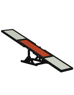 PawHut Wooden Pet Seesaw for Big Dogs, Dog Agility Equipment with Anti-Slip Surface - Black