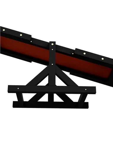 PawHut Wooden Pet Seesaw for Big Dogs, Dog Agility Equipment with Anti-Slip Surface - Black