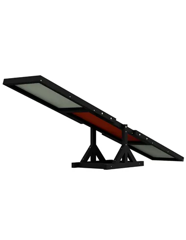 PawHut Wooden Pet Seesaw for Big Dogs, Dog Agility Equipment with Anti-Slip Surface - Black