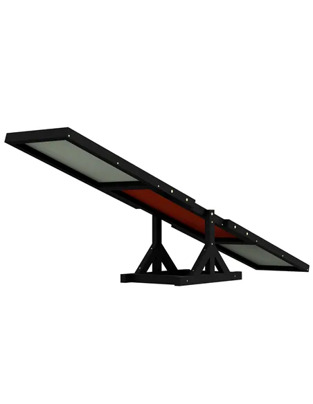 PawHut Wooden Pet Seesaw for Big Dogs, Dog Agility Equipment with Anti-Slip Surface - Black