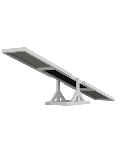 PawHut Wooden Pet Seesaw for Big Dogs, Dog Agility Equipment with Anti-Slip Surface - White