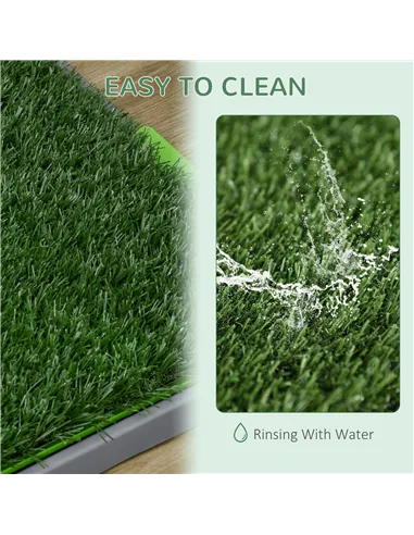 PawHut Artificial Grass Dog Toilet with Tray for Potty Training Indoor Outdoor, 2 Packs, 67 x 41cm