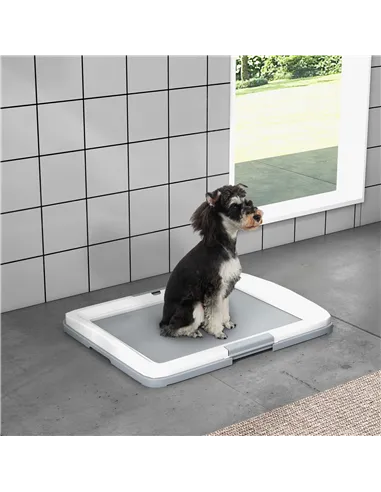 PawHut Dog Toilet Tray for Training Dogs, Dog Litter Tray for Indoor, Outdoor, 63 x 49 x 6cm