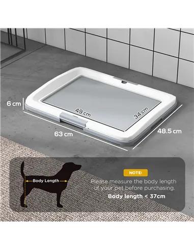 PawHut Dog Toilet Tray for Training Dogs, Dog Litter Tray for Indoor, Outdoor, 63 x 49 x 6cm