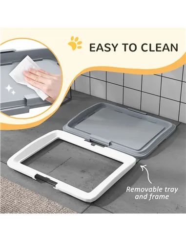 PawHut Dog Toilet Tray for Training Dogs, Dog Litter Tray for Indoor, Outdoor, 63 x 49 x 6cm