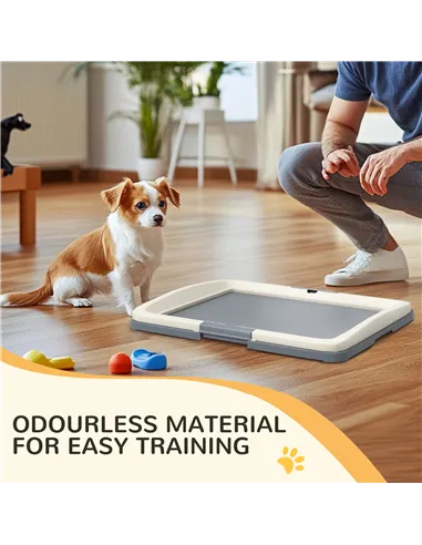 PawHut Dog Toilet Tray for Training Dogs, Dog Litter Tray for Indoor, Outdoor, 63 x 49 x 6cm