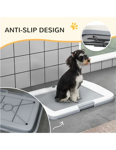 PawHut Dog Toilet Tray for Training Dogs, Dog Litter Tray for Indoor, Outdoor, 63 x 49 x 6cm