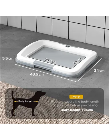 PawHut Dog Toilet Tray for Training Dogs, Dog Litter Tray for Indoor, Outdoor, 47 x 34 x 6cm