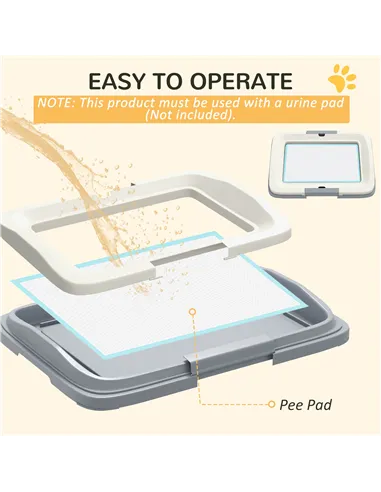 PawHut Dog Toilet Tray for Training Dogs, Dog Litter Tray for Indoor, Outdoor, 47 x 34 x 6cm